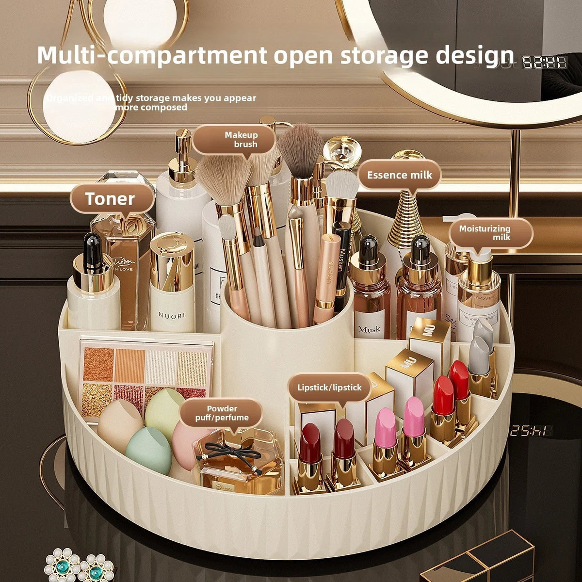 Rotating Makeup Storage Tray
