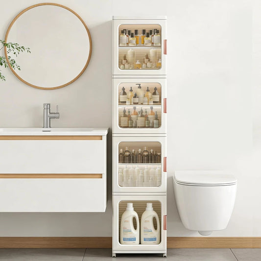 Narrow Storage Cabinet W/ Wheels