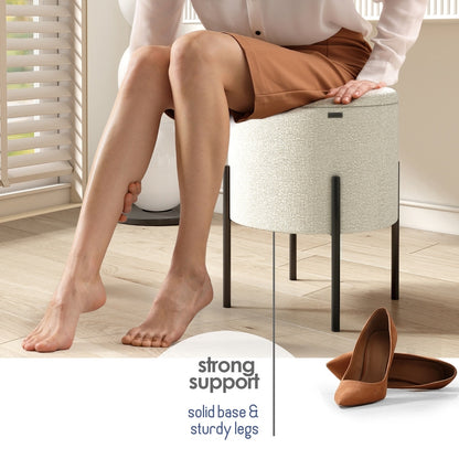 Round Ottoman Stool Storage
