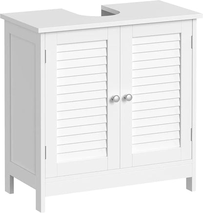 Vasagle BBC05WT Scandinavian Style Bathroom Cabinet, Undersink