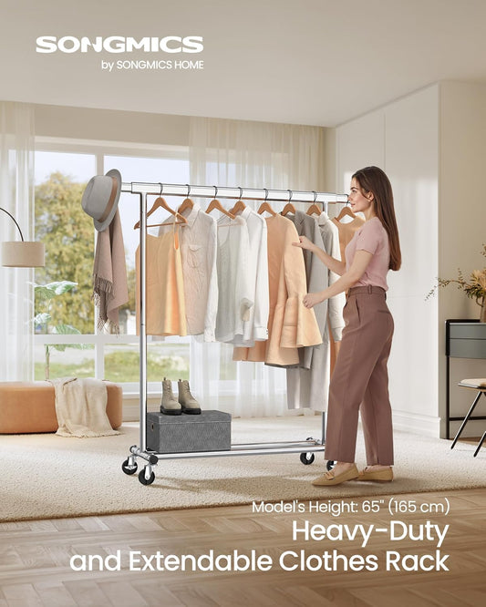 SONGMICS Clothes Rack with Wheels