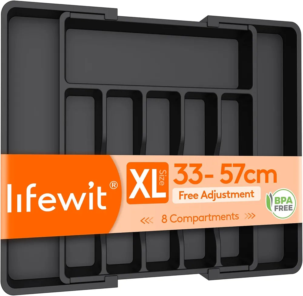 Extra Large Extendable Cutlery Storage Organizer