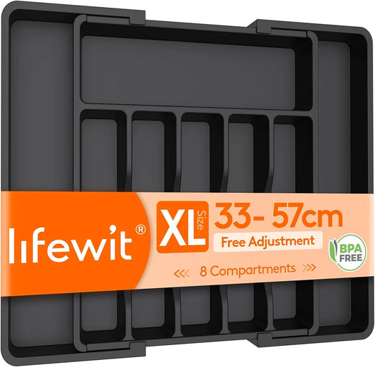 Extra Large Extendable Cutlery Storage Organizer