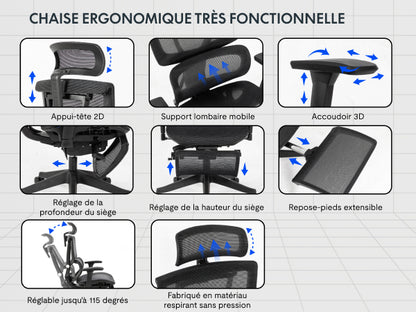 FLEXISPOT C7B Air Pro Ergonomic Office Chair