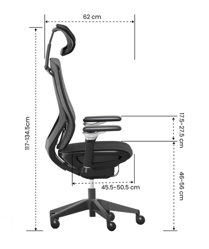 FLEXISPOT Multifunctional Fabric Ergonomic Chair (BS12 PRO)