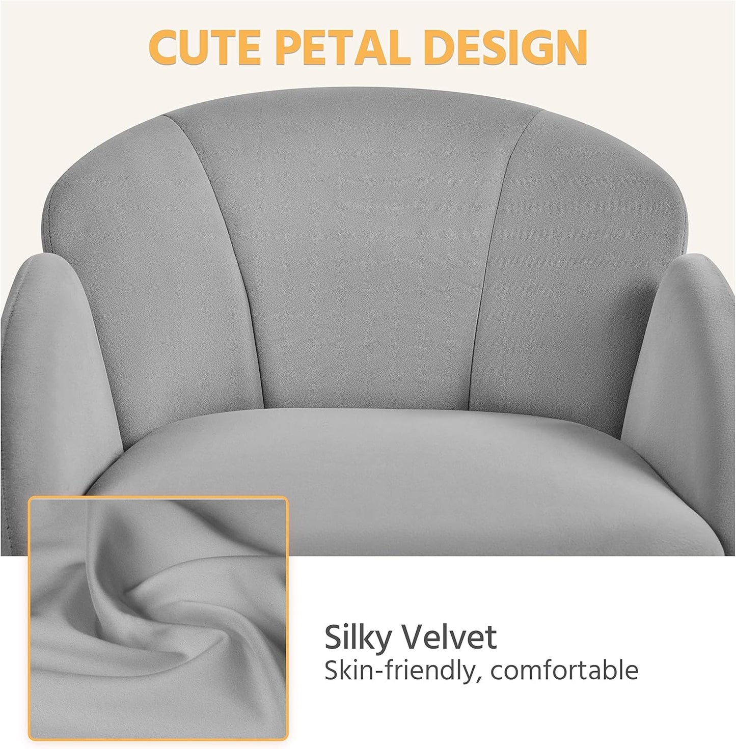 Yaheetech Velvet Office Chair