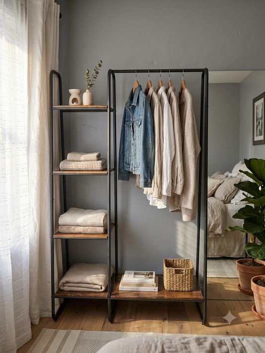 Clothes Rack with Shelves