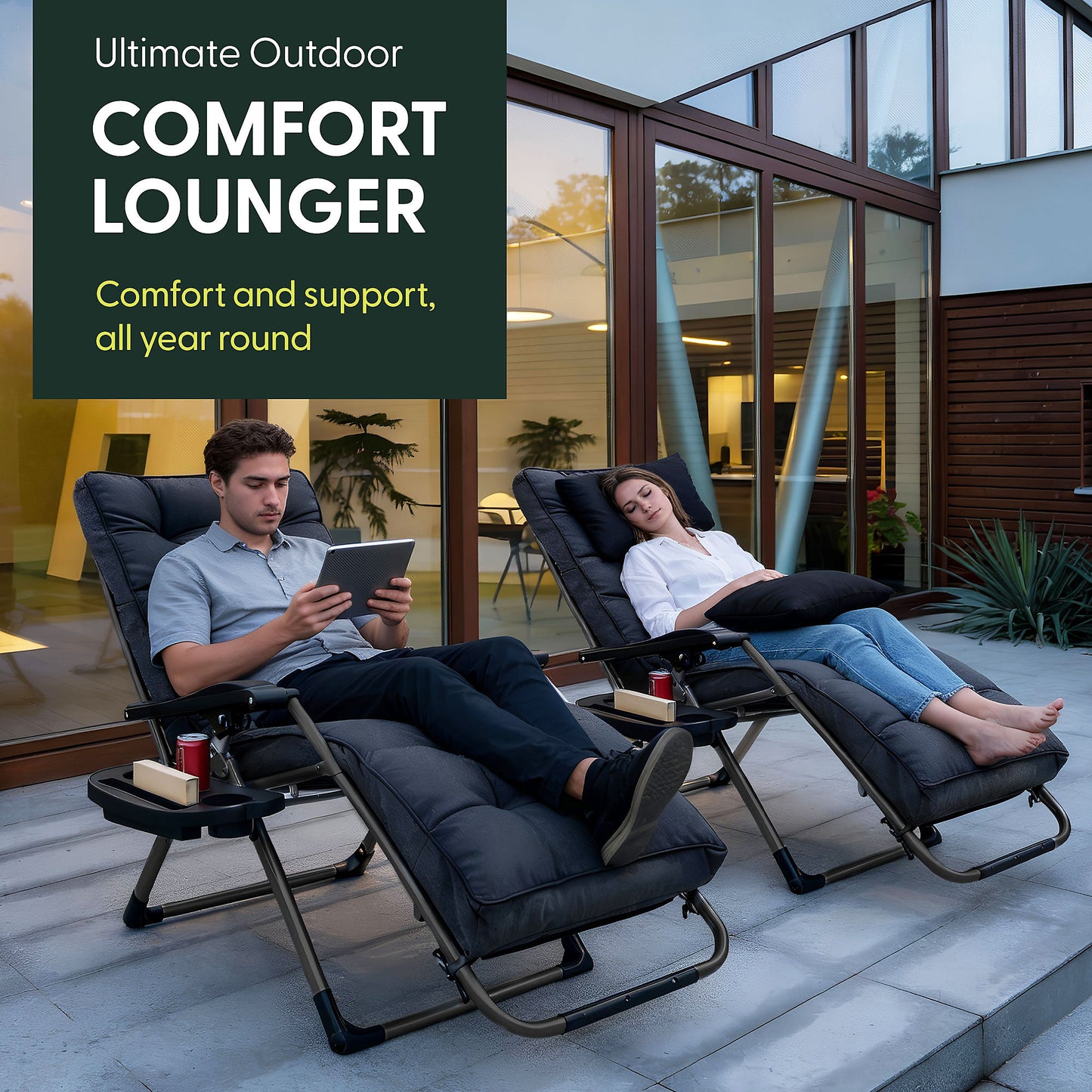 KEPLIN Chair Cushion Extra Wide Recliner