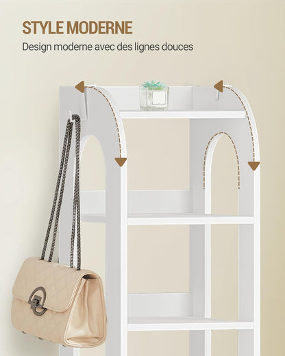 11 Tier Narrow Shoe Rack, Freestanding Closet Wooden