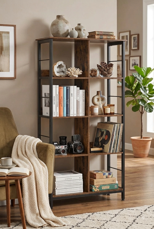VASAGLE 4 Tier Industrial Style Bookcase