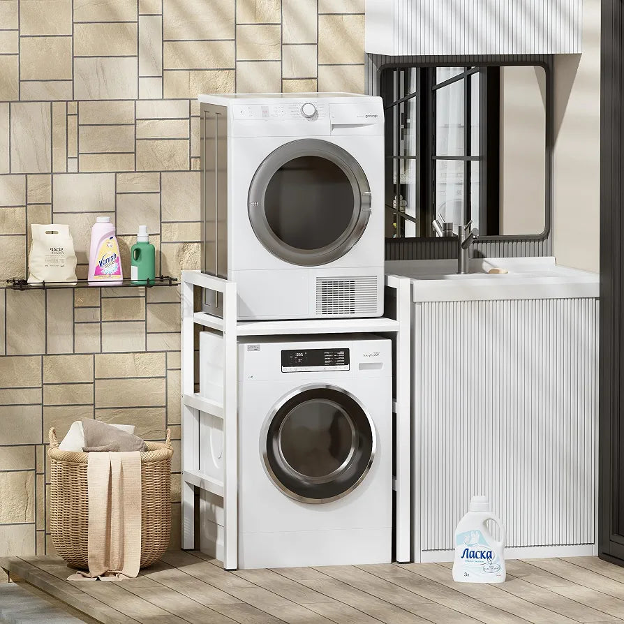 Washer Dryer Stacking Kit, Height-Adjustable Stand
