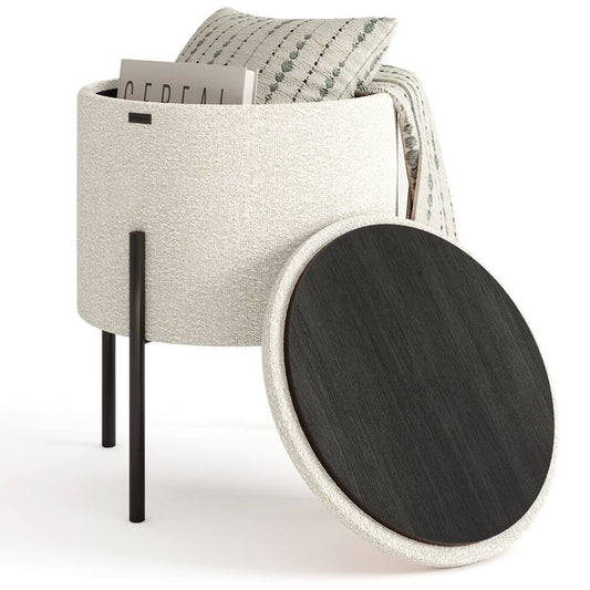 Round Ottoman Stool Storage
