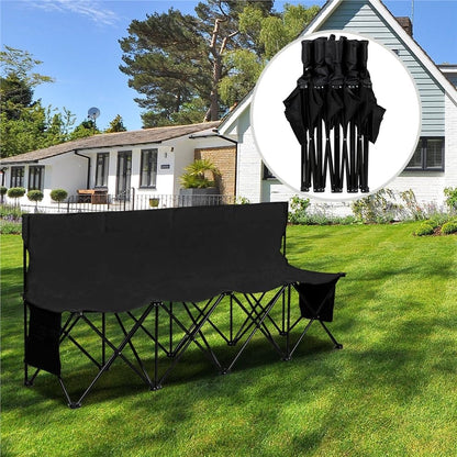 Yaheetech Camping Bench, Foldable Bench for 4 People