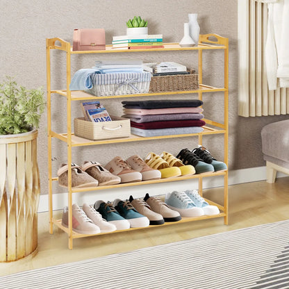 Bamboo 5 Tier Shoe Rack