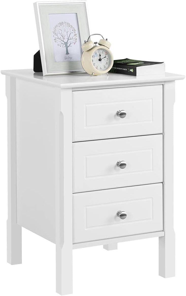 Yaheetech Set of 2 Bedside Table with 3 Drawers