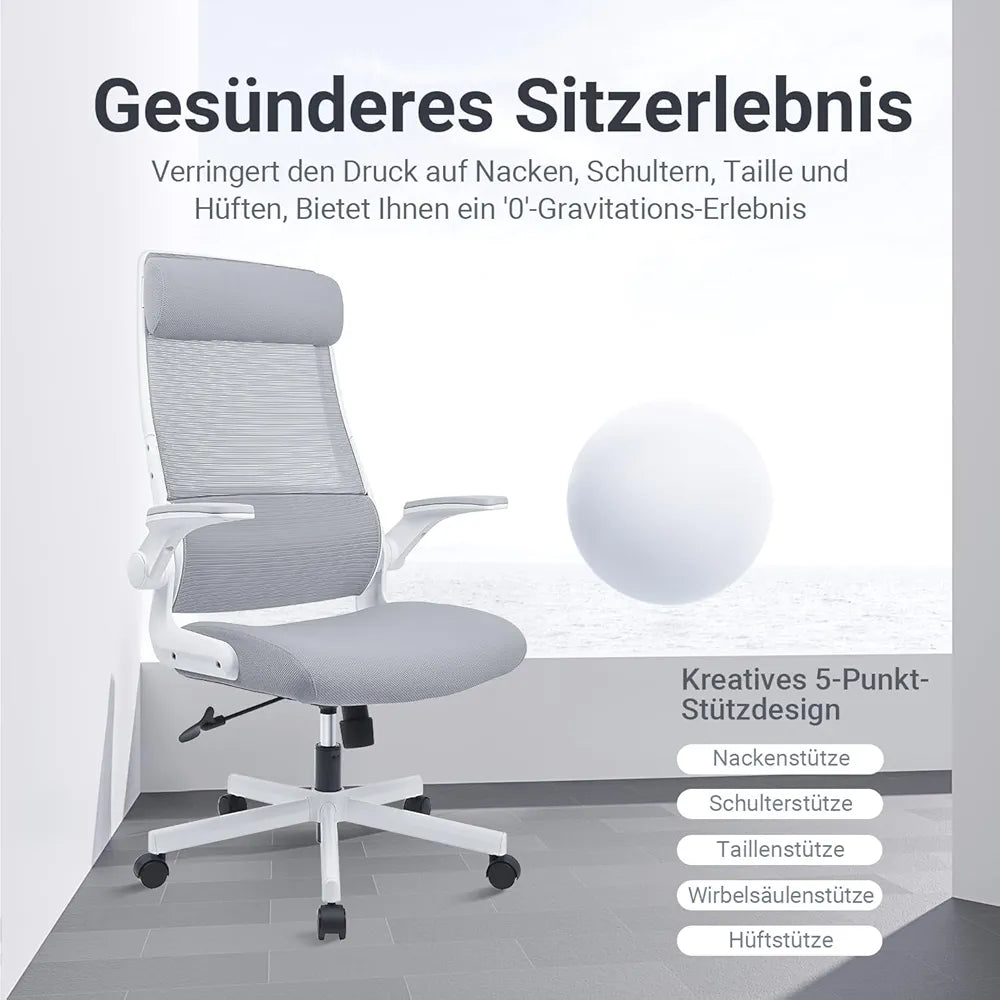 MELOKEA Gray Office Chair Ergonomic