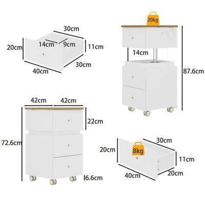 Modern Lift-Top Vanity With Smart Mirror & 6-Compartment Drawers