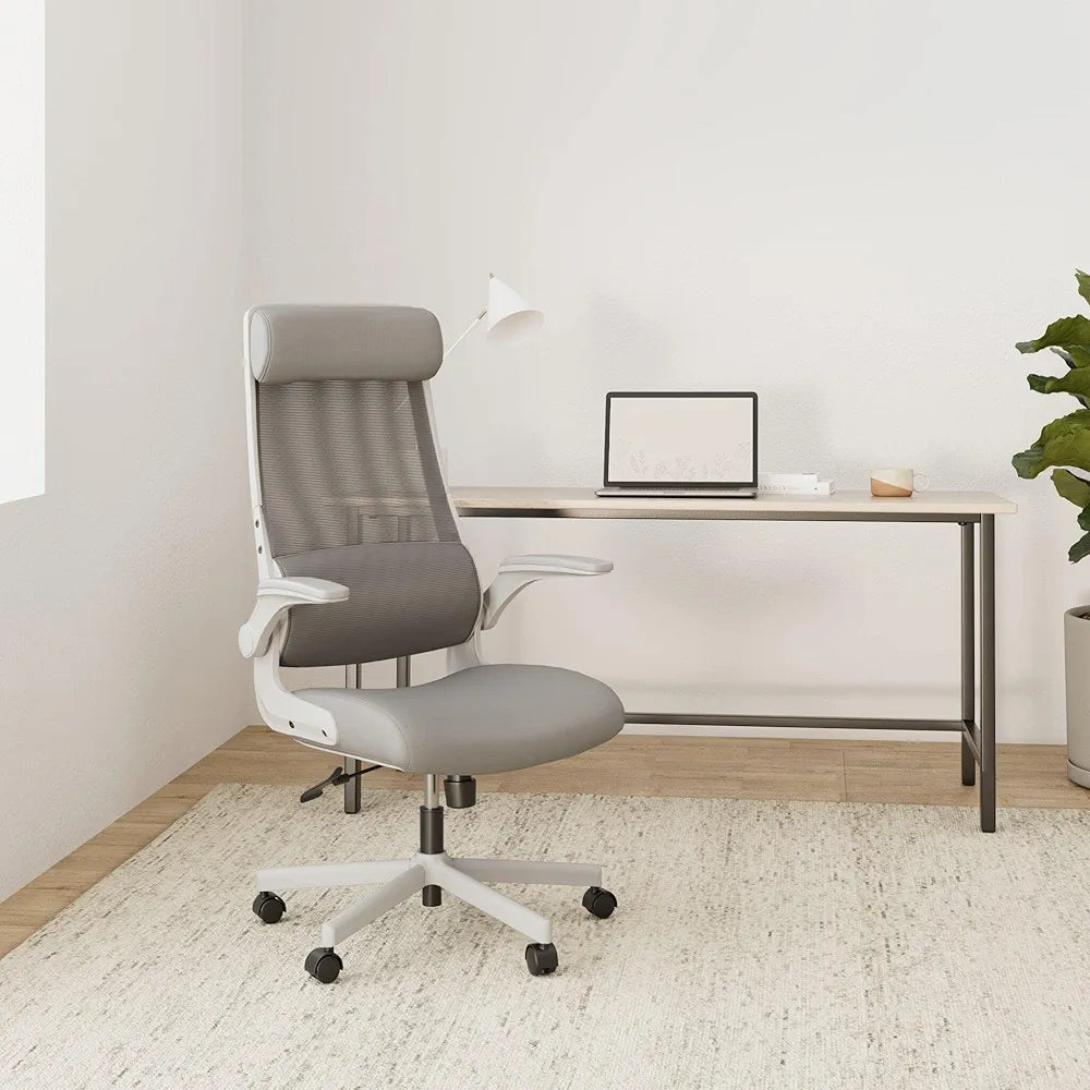 MELOKEA Gray Office Chair Ergonomic