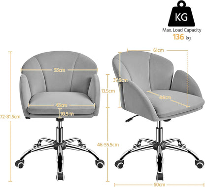 Yaheetech Velvet Office Chair