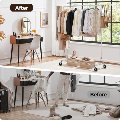 Yaheetech Rolling Clothes Rack