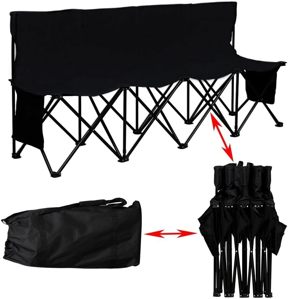 Yaheetech Camping Bench, Foldable Bench for 4 People