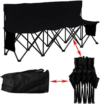Yaheetech Camping Bench, Foldable Bench for 4 People
