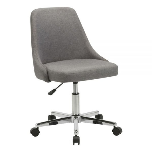 Lorell Resi Fabric Low-Back Armless office Chair, Gray