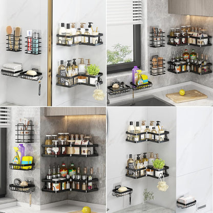 5 Pack Corner Shelf Bathroom  No Drilling, Rustproof