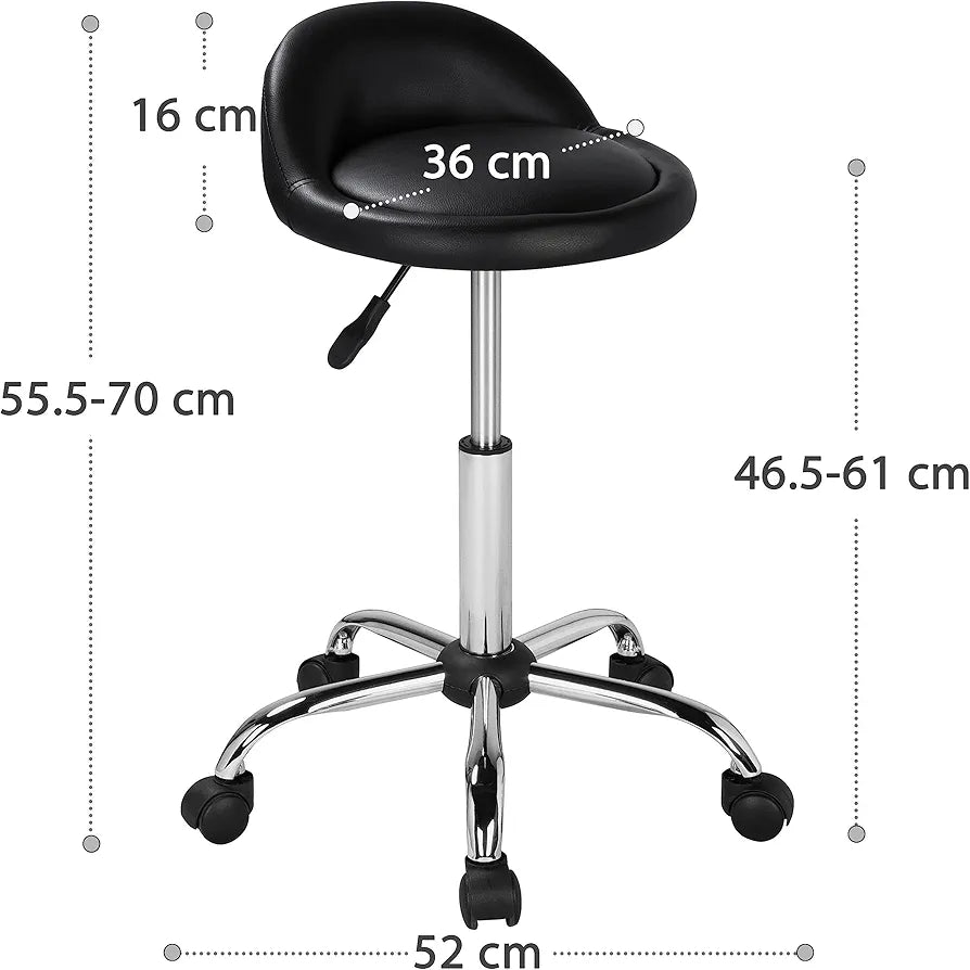 Yaheetech Roller Stool Swivel Chair