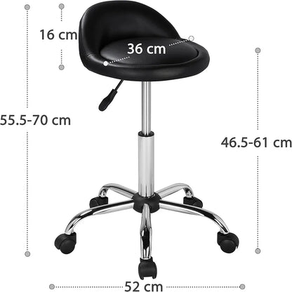 Yaheetech Roller Stool Swivel Chair