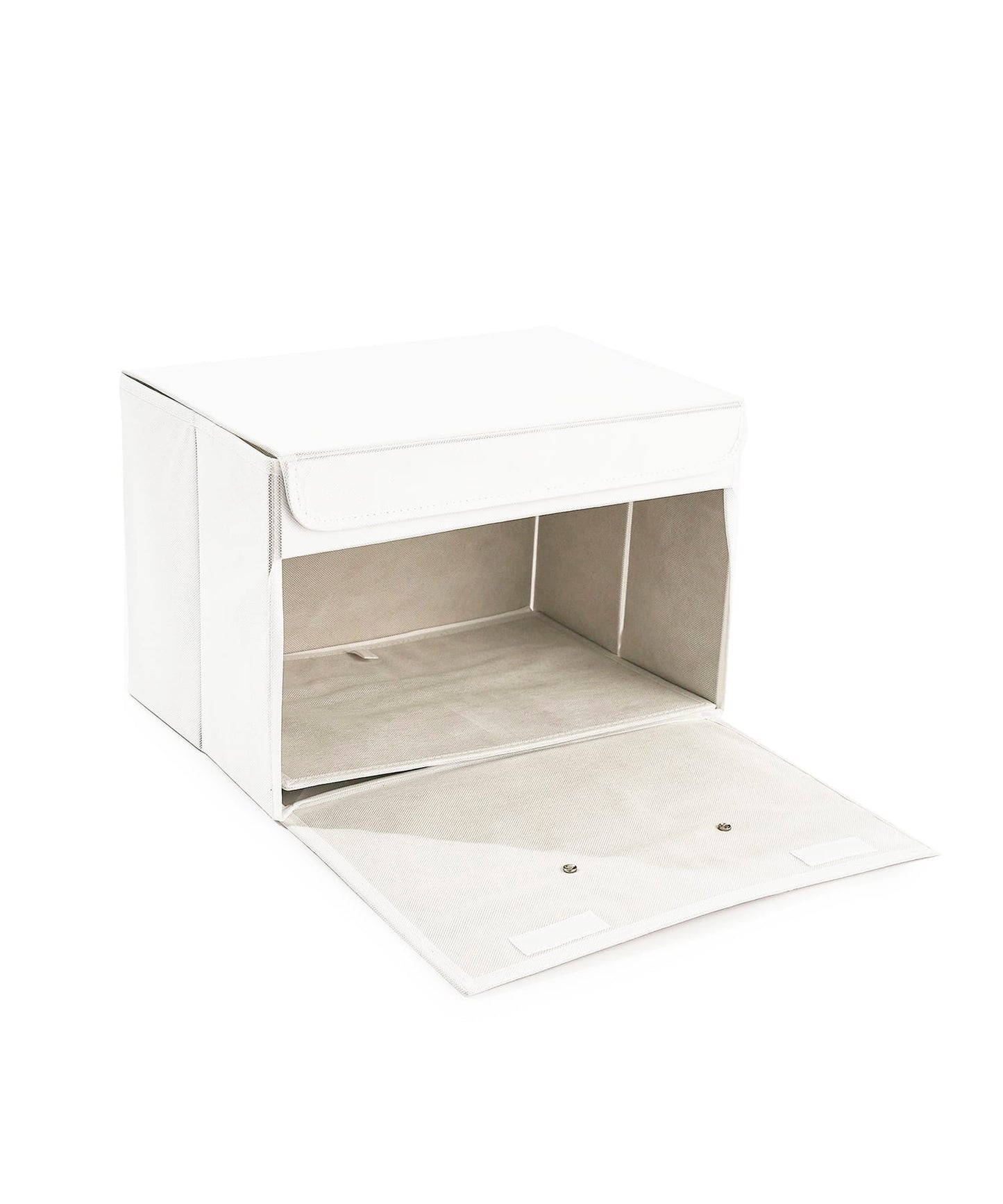 Fabric Storage Boxes with Lids and front flap, Organizers