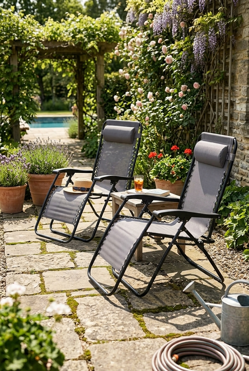 VonHaus Zero Gravity Chairs Set of 2
