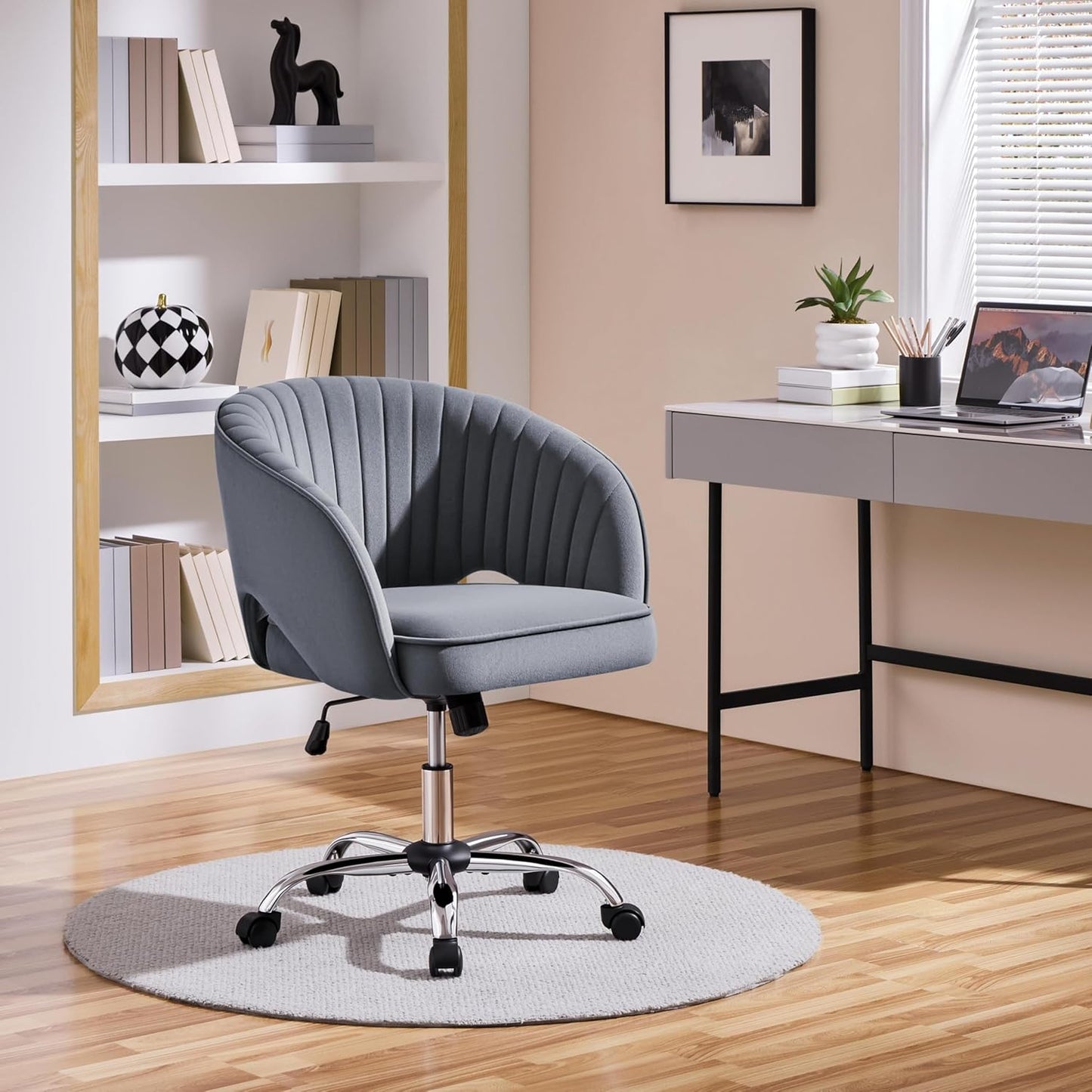 Yaheetech Velvet Desk Chair