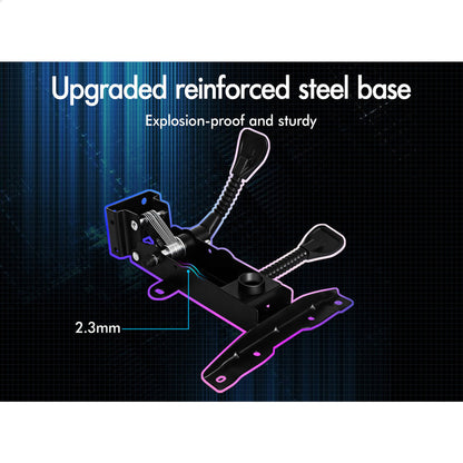 ALFORDSON Gaming Office Chair with LED Lights & 8 Point Massage