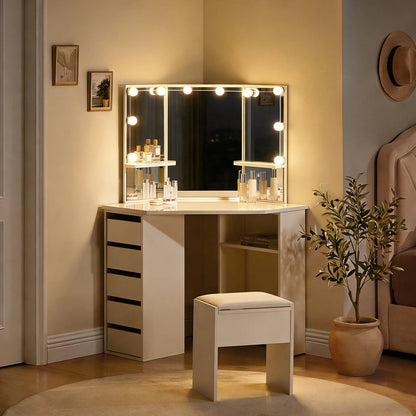 The Roze corner vanity table
