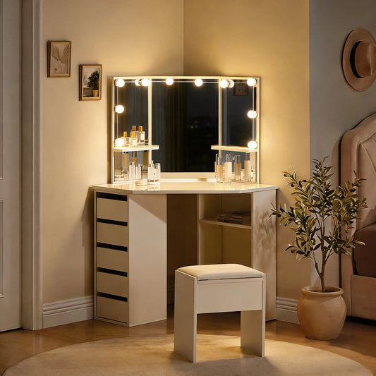 The Roze corner vanity table