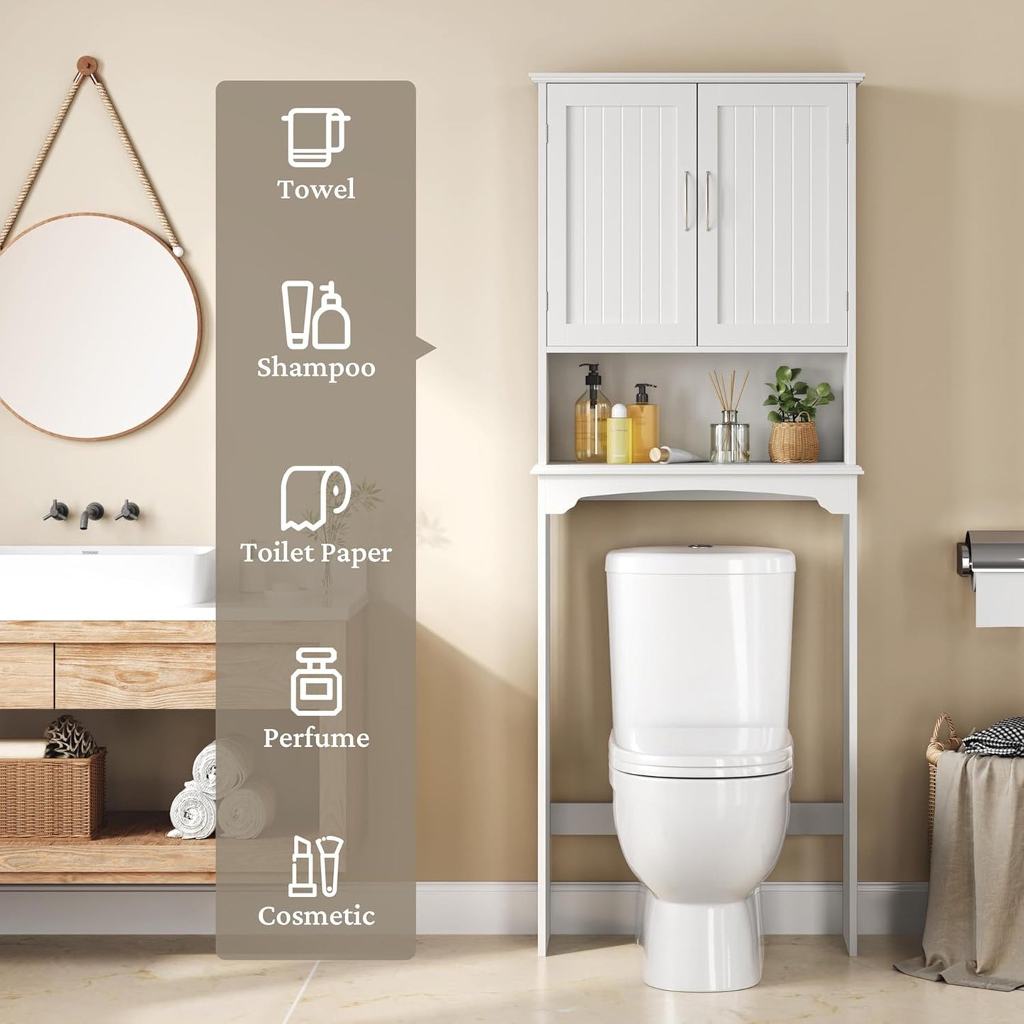 Yaheetech Bathroom Cabinet Washing Machine Cabinet
