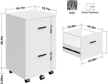 Panana 2 Drawer Mobile File Cabinet