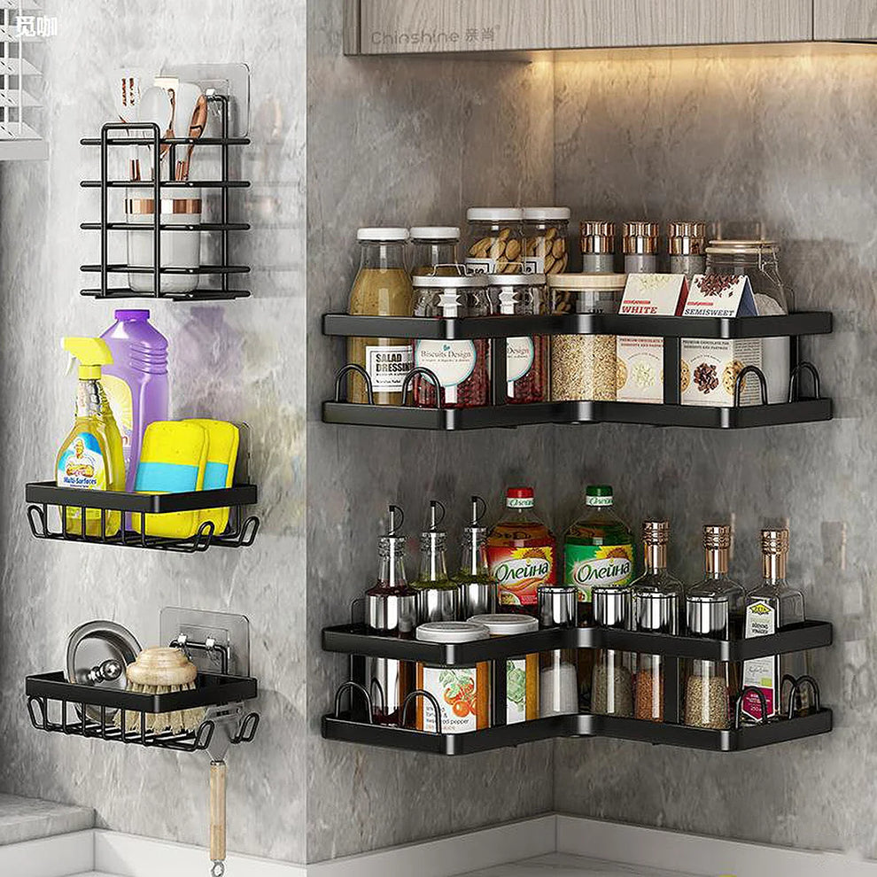 5 Pack Corner Shelf Bathroom  No Drilling, Rustproof