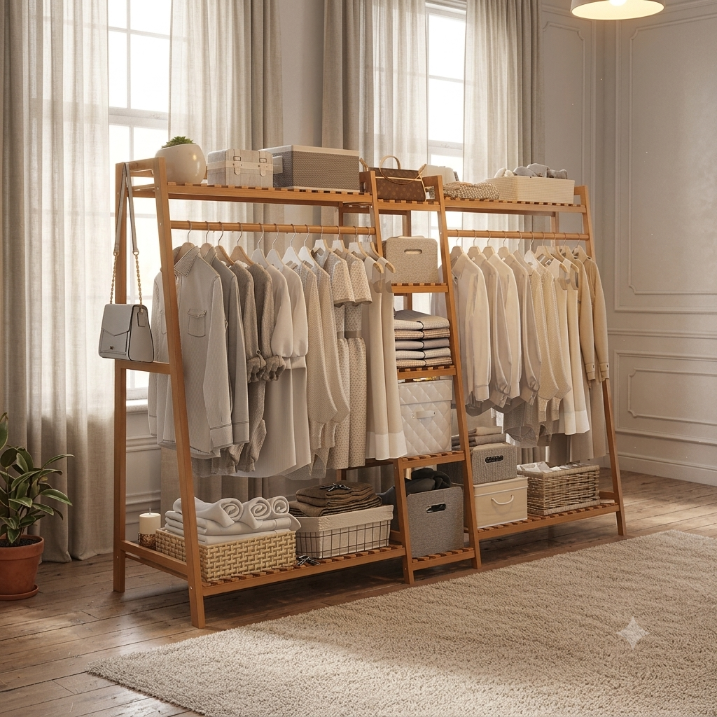 Bamboo Clothes Rack