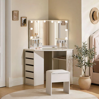 The Roze corner vanity table