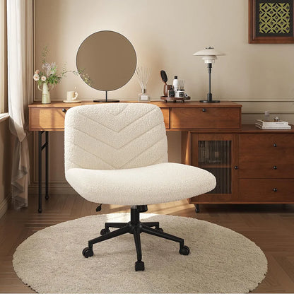 Yaheetech Wide Seat Cross Legged Office Chair
