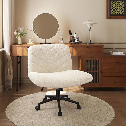 Yaheetech Wide Seat Cross Legged Office Chair