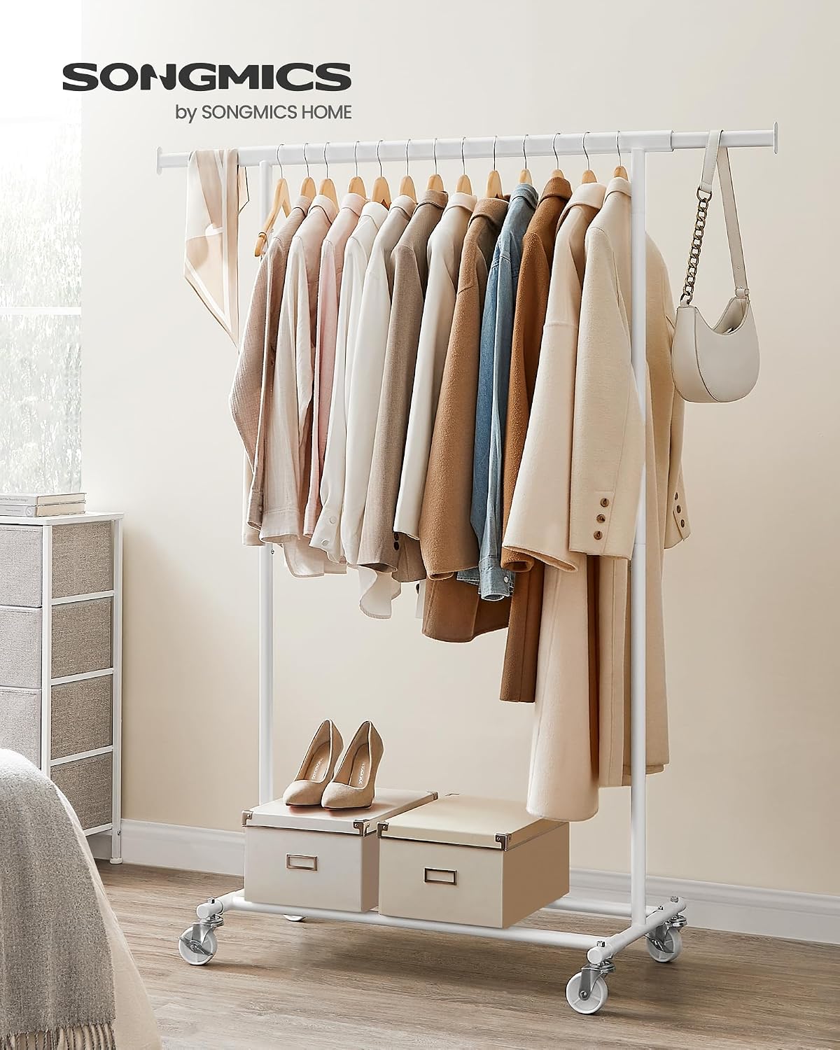 SONGMICS Clothes Rack Heavy Duty, 100 kg HSR013W01V11