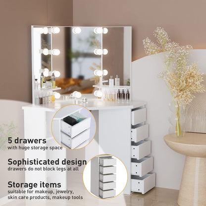 The Roze corner vanity table