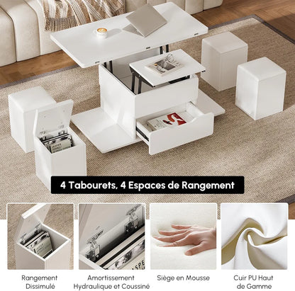 Homary White Lift Top Coffee