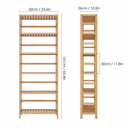 6 Tier Bamboo Shelf