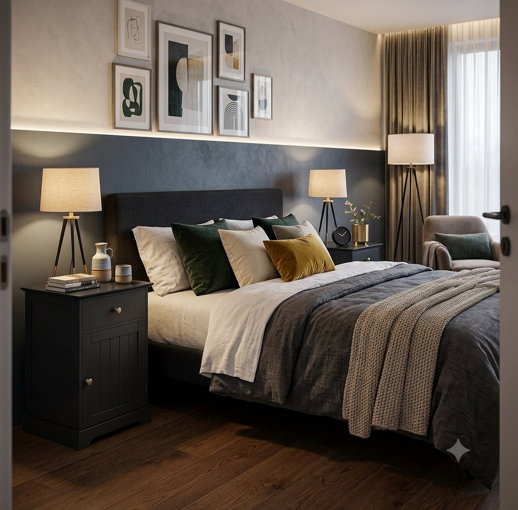 Yaheetech Set of 2 Black Bedside Tables 613869