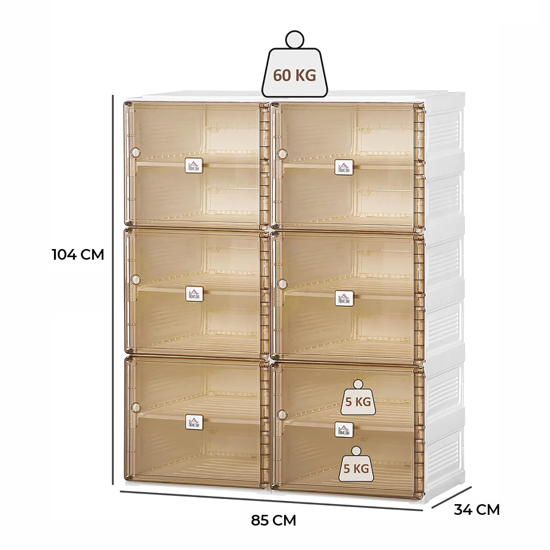 Portable Folding Storage Organizer Cabinet