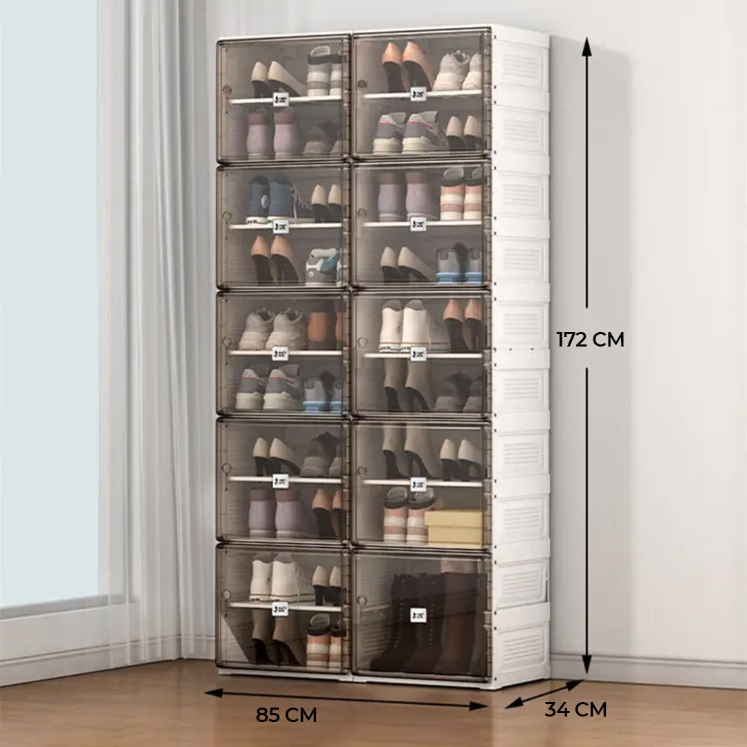 Portable Folding Storage Organizer Cabinet